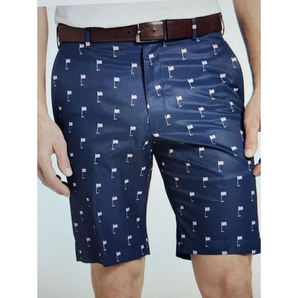 New! Walter Hagen Perfect 11 Golf Shorts Flag Blue Men's Size 42 NWT Retail $75